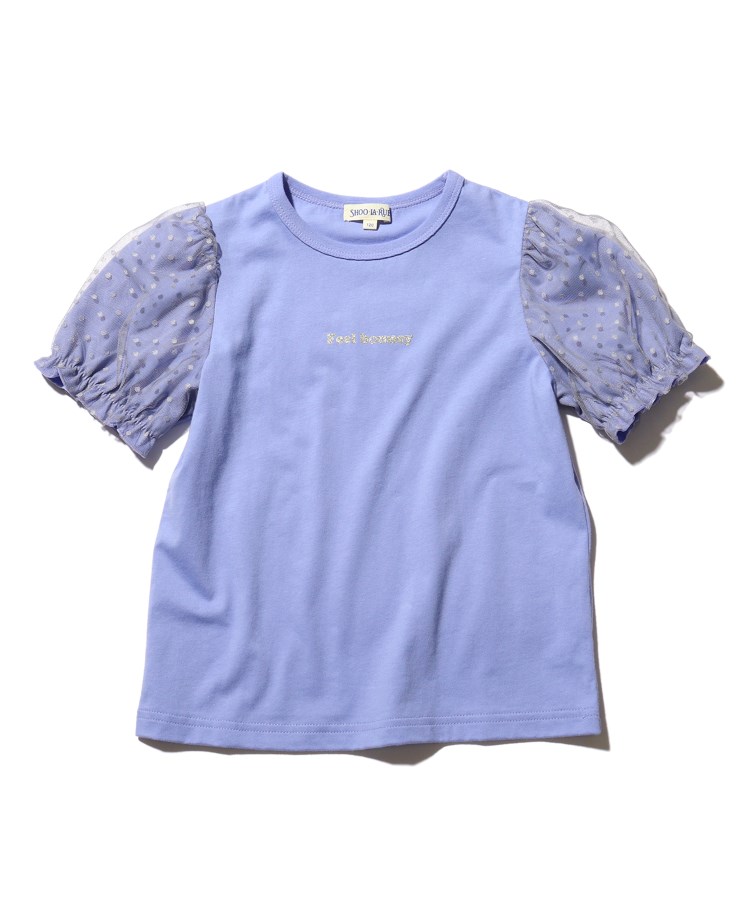 ＜WORLD＞ SHOO・LA・RUE/Kids(シューラルー /キッズ) 【100-140cm】チュールレイヤードパフ袖Tシャツ画像