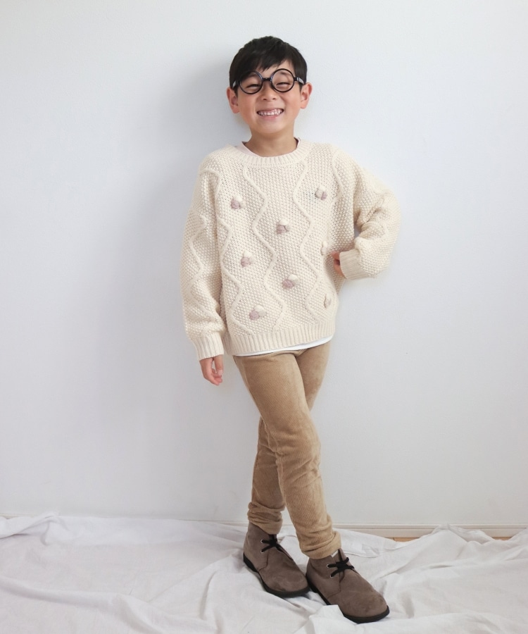 シューラルー /キッズ(SHOO・LA・RUE/Kids)の◆【110-140cm】ケーブルぽこぽこニット14