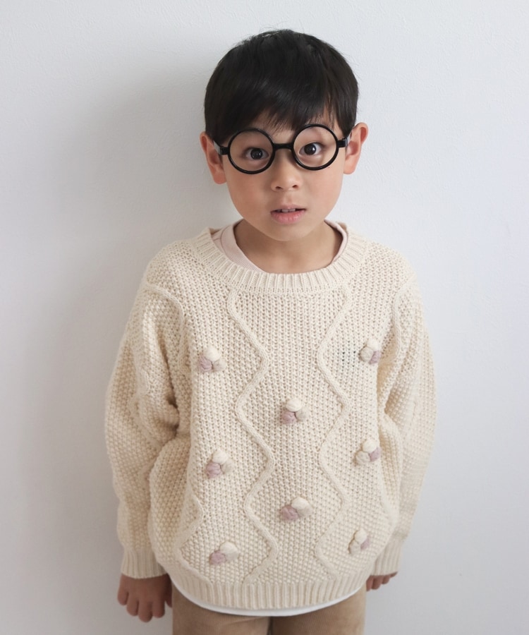 シューラルー /キッズ(SHOO・LA・RUE/Kids)の◆【110-140cm】ケーブルぽこぽこニット13