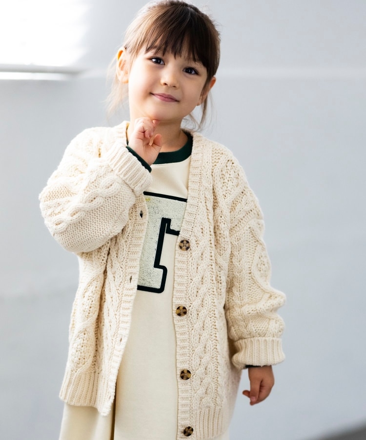 シューラルー /キッズ(SHOO・LA・RUE/Kids)の◆【110-140cm】ケーブルニットカーデ9