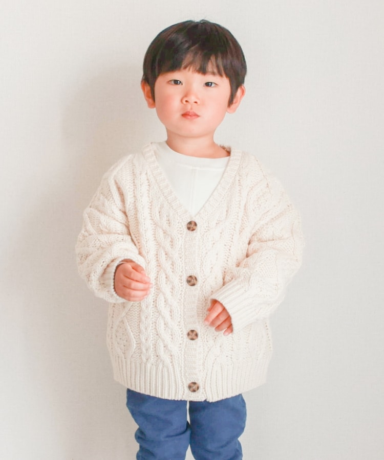 シューラルー /キッズ(SHOO・LA・RUE/Kids)の◆【110-140cm】ケーブルニットカーデ13