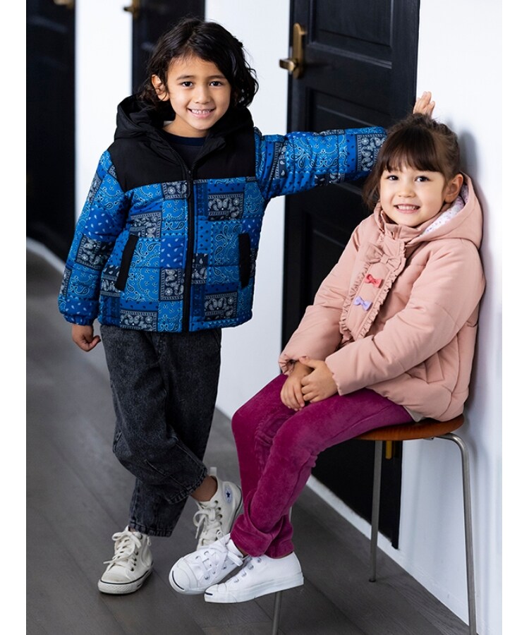 シューラルー /キッズ(SHOO・LA・RUE/Kids)の◆【110-140cm/撥水】中綿プリント切替ジャケット13