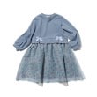 シューラルー /キッズ(SHOO・LA・RUE/Kids)の◆【100-140cm】裏毛×プリントチュールドッキングワンピース1