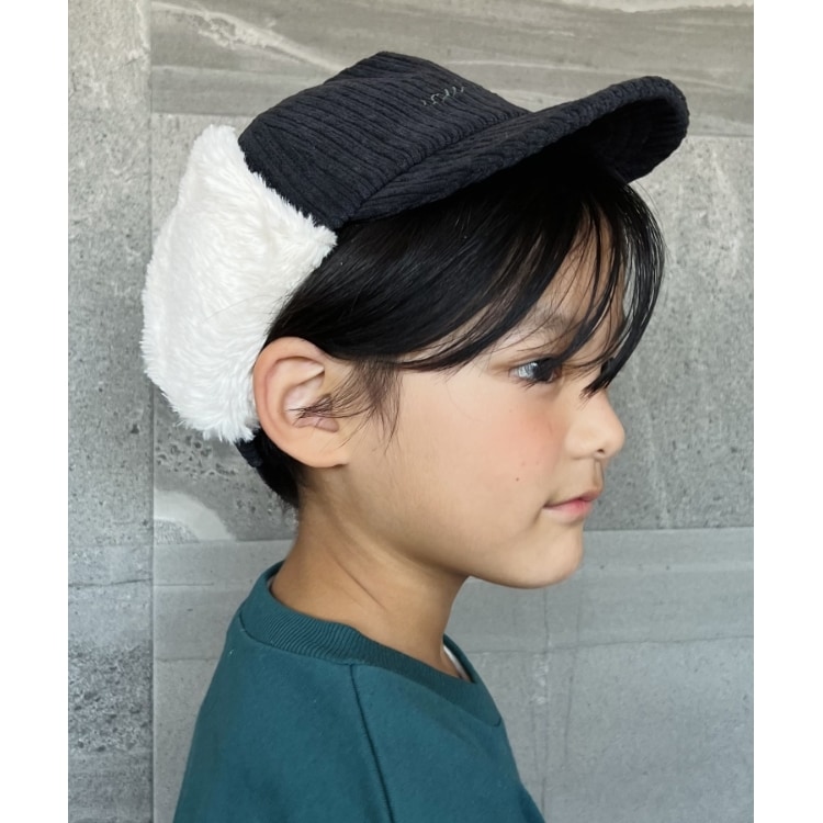 シューラルー /キッズ(SHOO・LA・RUE/Kids)の◆コーデュロイフライトキャップ キャップ