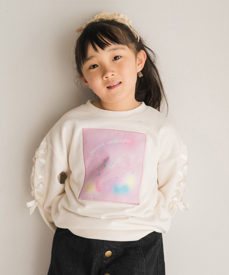 シューラルー /キッズ(SHOO・LA・RUE/Kids)の◆【110-140cm】袖レースアップユニコーンスウェット8