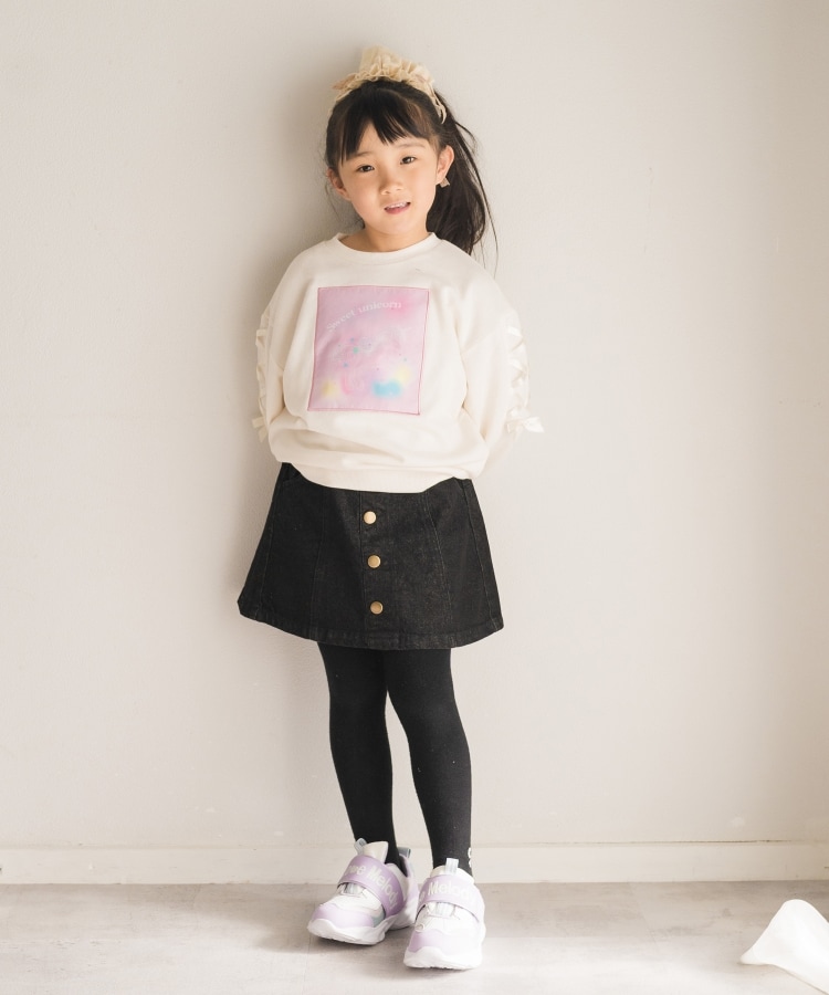 ◇【110-140cm】インパン付き台形デニムスカート(デニム ◇【110-140cm】インパン付き台形デニムスカート(デニム