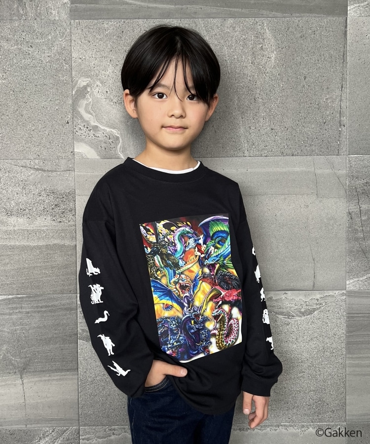 シューラルー /キッズ(SHOO・LA・RUE/Kids)の◆【最強王図鑑×SHOO・LA・RUE】袖プリントロンT19