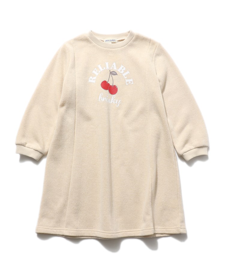 ◆【100-140cm】ラメ裏毛チェリープリントワンピース