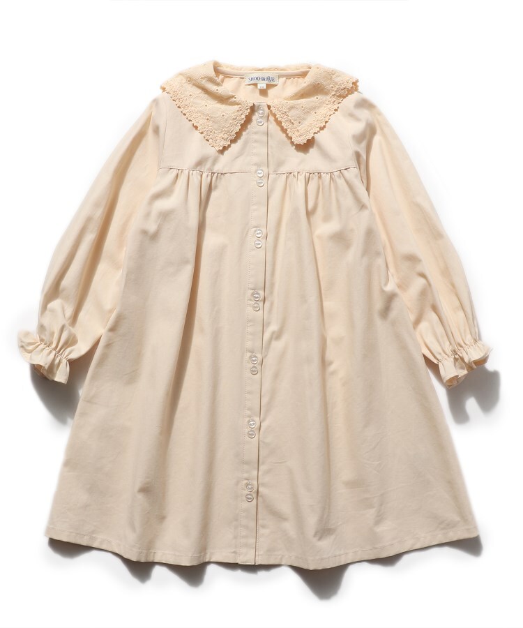 ＜WORLD＞ SHOO・LA・RUE/Kids(シューラルー /キッズ) 【100-140cm】レース衿ギャザー切替ワンピース