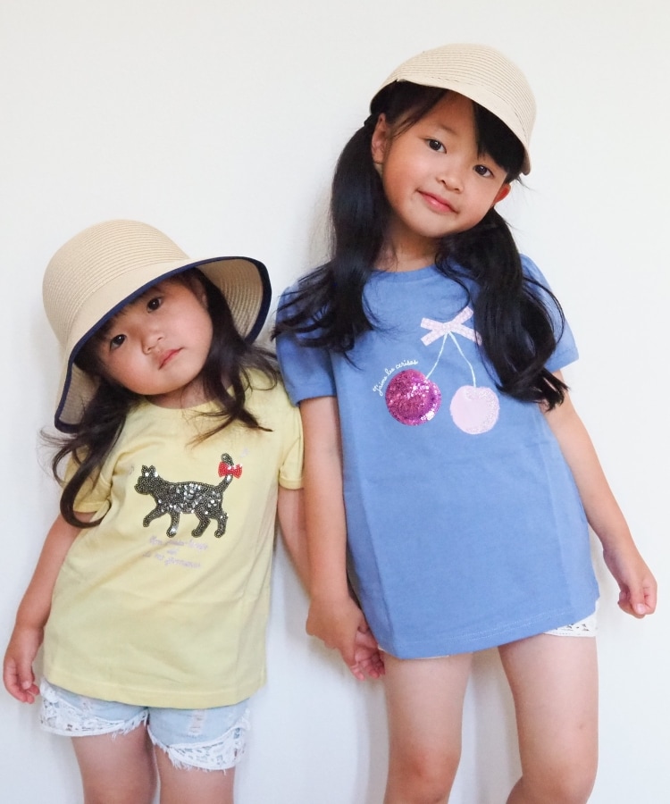 シューラルー /キッズ(SHOO・LA・RUE/Kids)の◆【100-140cm/接触冷感】GIRLスパンコールTシャツ9