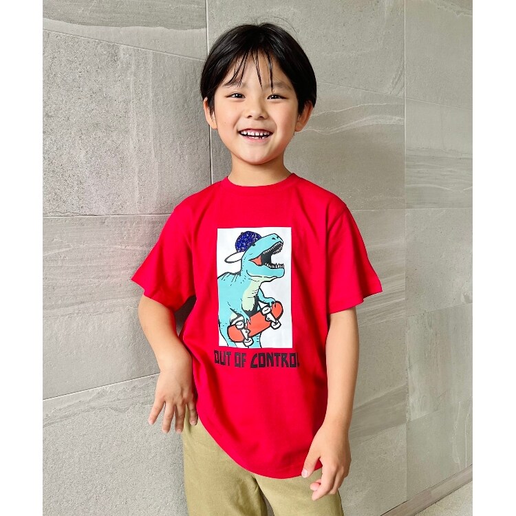 シューラルー /キッズ(SHOO・LA・RUE/Kids)の◆【100-140cm/接触冷感】BOYスパンコールTシャツ Ｔシャツ