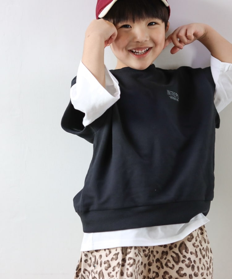 シューラルー /キッズ(SHOO・LA・RUE/Kids)の【110-140cm/2点セット】五分袖Tシャツ+ミニ裏毛ベストセット12