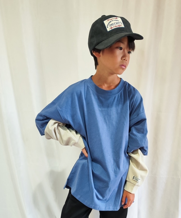 シューラルー /キッズ(SHOO・LA・RUE/Kids)の【110-140cm】袖ワッフルレイヤードロンT15