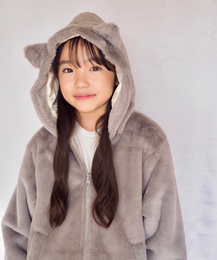 シューラルー /キッズ(SHOO・LA・RUE/Kids)の【110-140cm】エコファー耳つきパーカ14