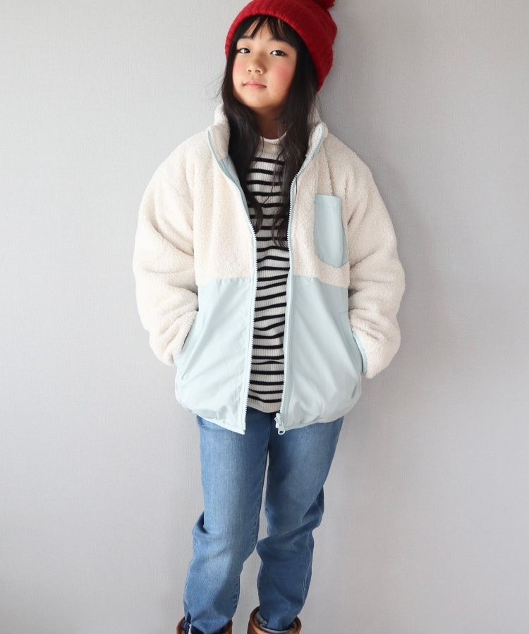 シューラルー /キッズ(SHOO・LA・RUE/Kids)の【110-140cm/撥水/2WAY】キルト×ボア リバーシブルブルゾン36