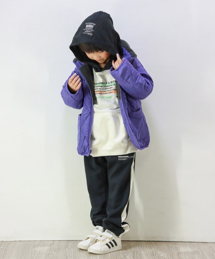 シューラルー /キッズ(SHOO・LA・RUE/Kids)の【110-140cm/撥水/2WAY】キルト×ボア リバーシブルブルゾン9