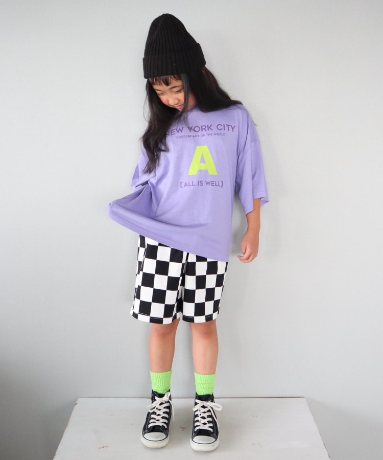 シューラルー /キッズ(SHOO・LA・RUE/Kids)の【110-140cm/接触冷感】五分袖BIGプリントTシャツ8