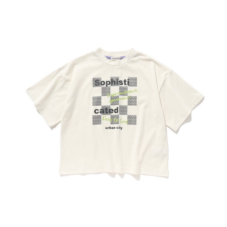 シューラルー /キッズ(SHOO・LA・RUE/Kids)の【110-140cm/接触冷感】五分袖BIGプリントTシャツ Ｔシャツ