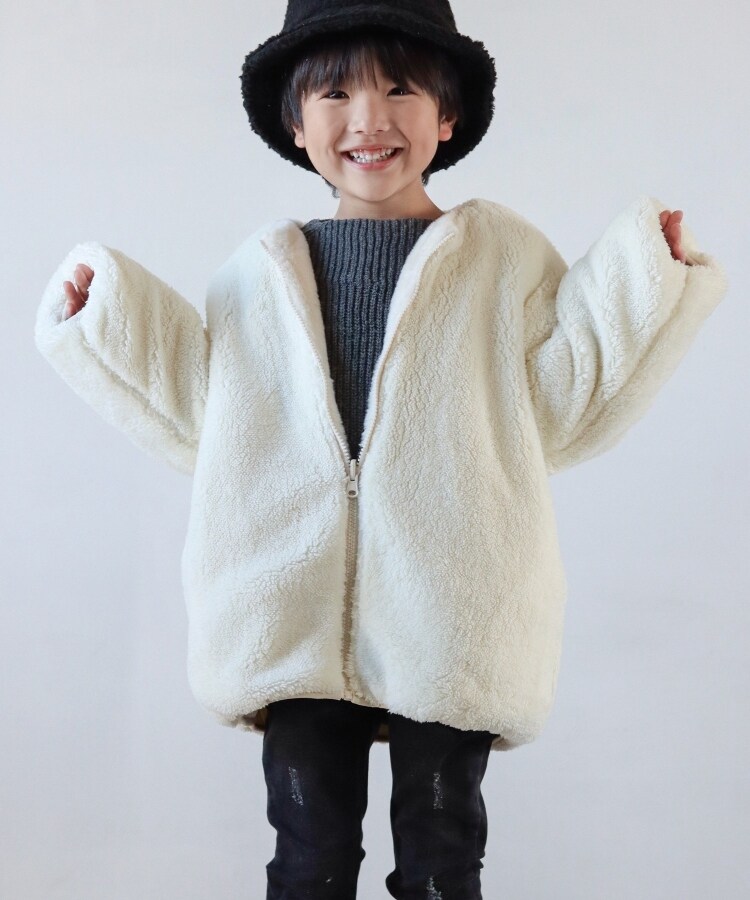 シューラルー /キッズ(SHOO・LA・RUE/Kids)の【110-140cm】フェイクファーキルト×ボアリバーシブルジャケット14