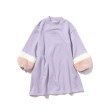 シューラルー /キッズ(SHOO・LA・RUE/Kids)の【110-140cm】袖配色エコファー使いワンピース ライトパープル(081)