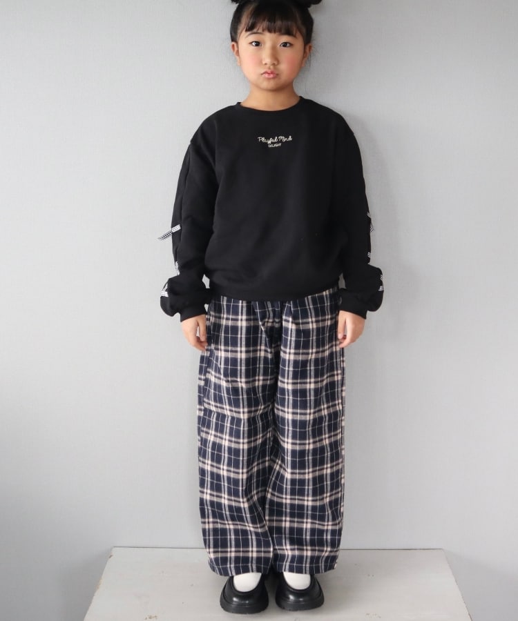 シューラルー /キッズ(SHOO・LA・RUE/Kids)の【110-140cm】起毛チェックワイドパンツ11