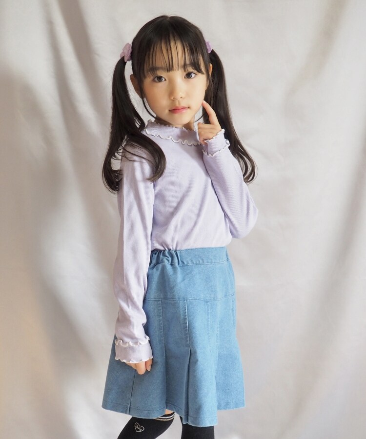 シューラルー /キッズ(SHOO・LA・RUE/Kids)の【110-140cm】配色ダブルメロウリブロンT13