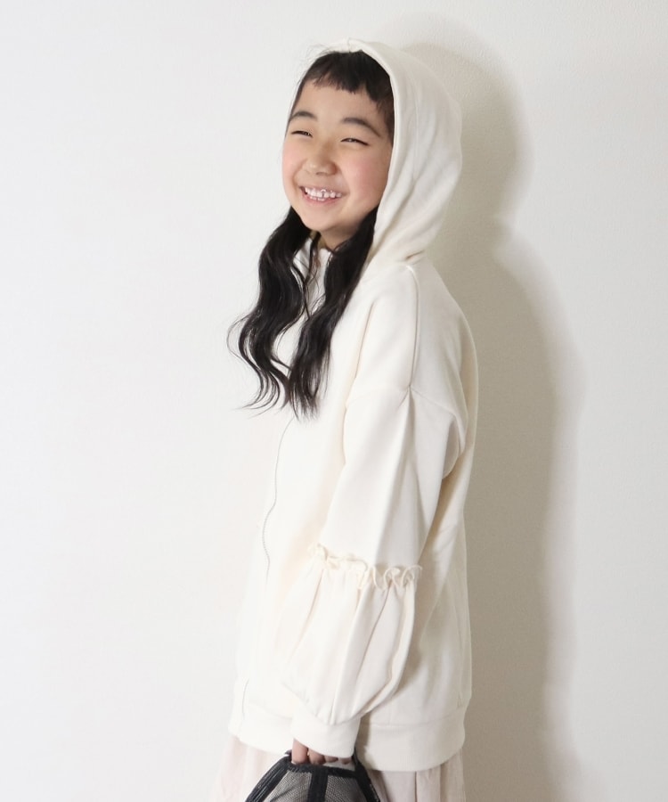 シューラルー /キッズ(SHOO・LA・RUE/Kids)の【110-140cm】TC裏毛袖フリルジップパーカ7