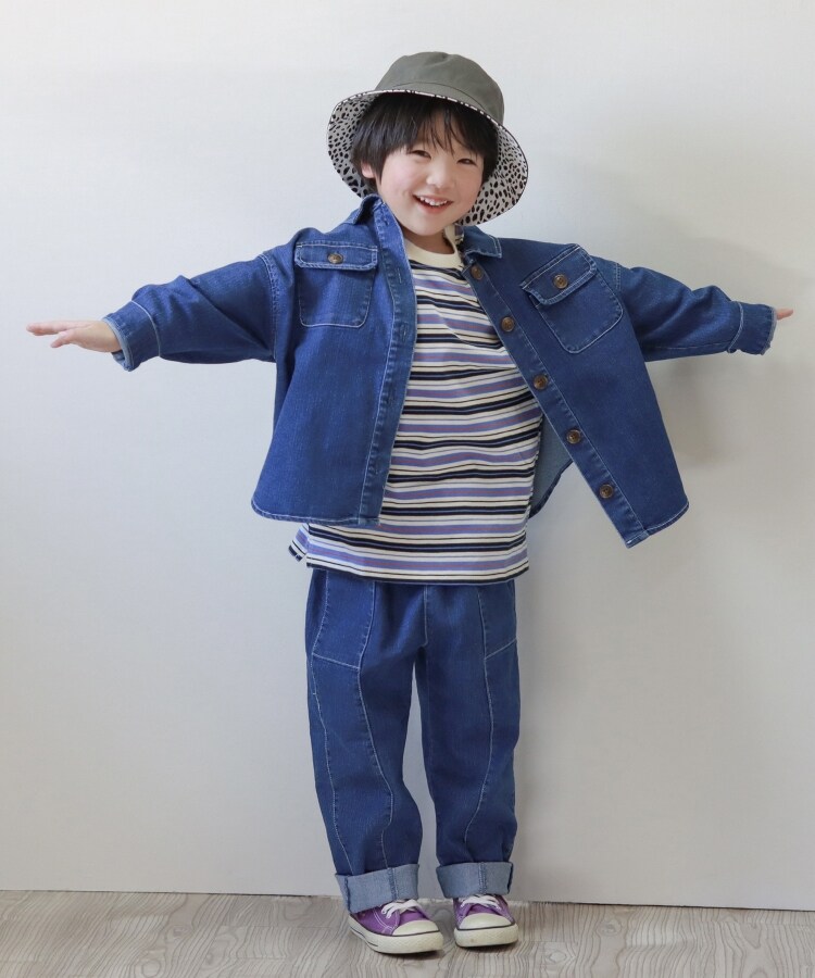 シューラルー /キッズ(SHOO・LA・RUE/Kids)の【110-140cm】軽量デニムバックプリントオーバーシャツ14