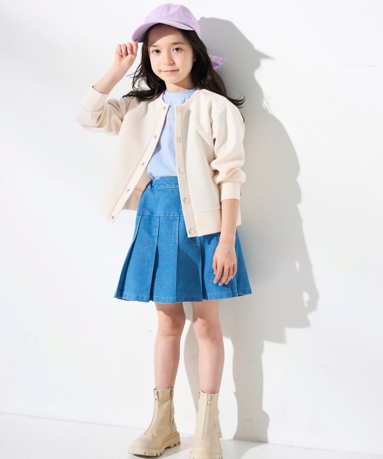 シューラルー /キッズ(SHOO・LA・RUE/Kids)の【110-140cm】インパン付きデニムプリーツスカート16