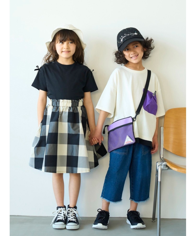 シューラルー /キッズ(SHOO・LA・RUE/Kids)の【110-140cm/吸水速乾】CVC肩レースアップTシャツ13