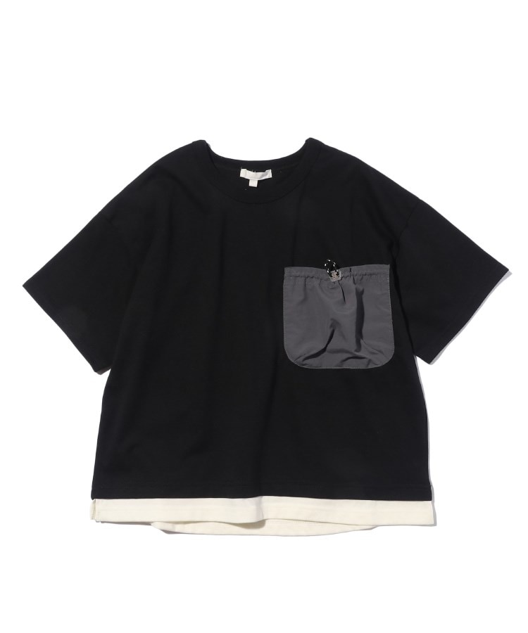 ＜WORLD＞ SHOO・LA・RUE/Kids(シューラルー /キッズ) 【110-140cm】裾レイヤード異素材ポケットTシャツ画像
