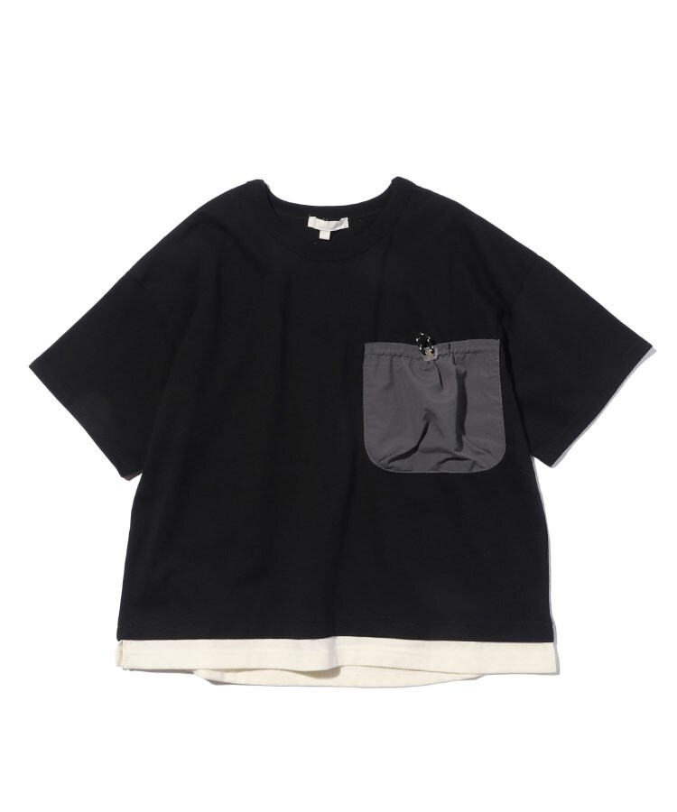 ＜WORLD＞ SHOO・LA・RUE/Kids(シューラルー /キッズ) 【110-140cm】裾レイヤード異素材ポケットTシャツ