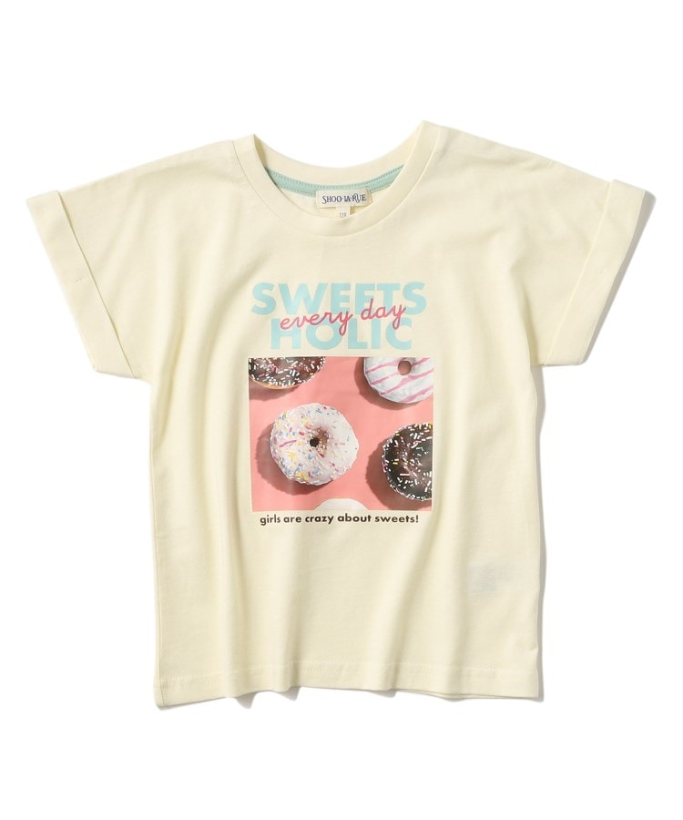 シューラルー /キッズ(SHOO・LA・RUE/Kids)の【110-140cm/接触冷感】GIRLアソートTシャツ アイボリー(004)