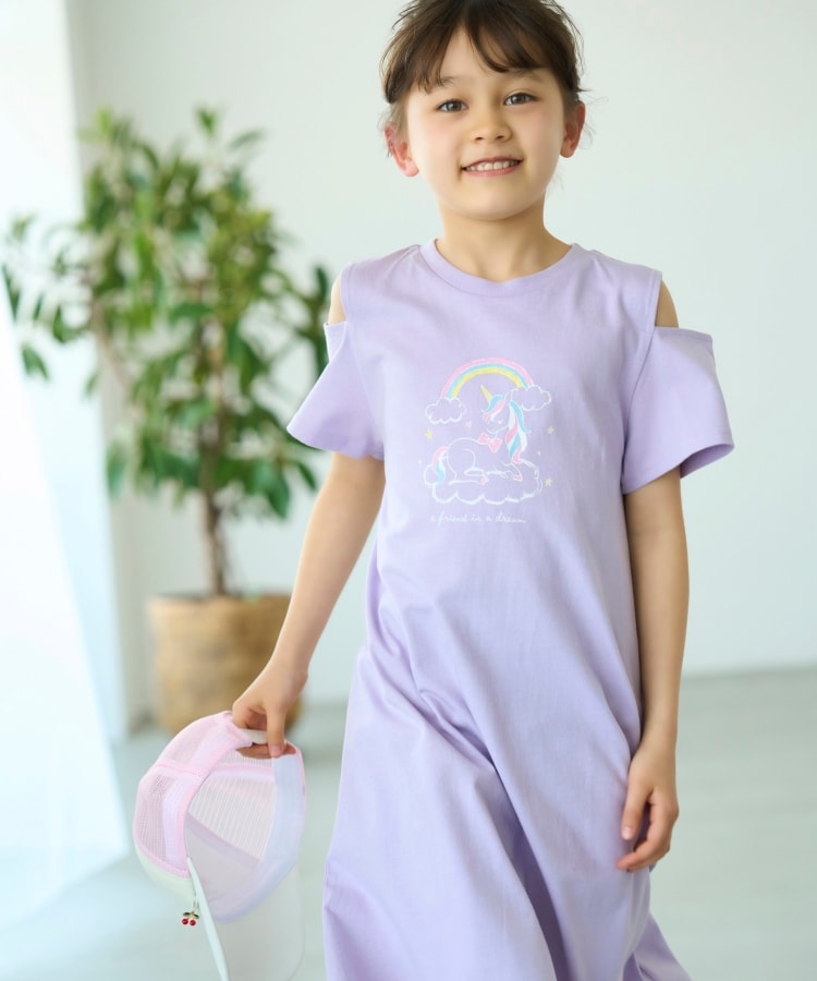 シューラルー /キッズ(SHOO・LA・RUE/Kids)の【110-140cm/接触冷感】肩あきTシャツワンピ10