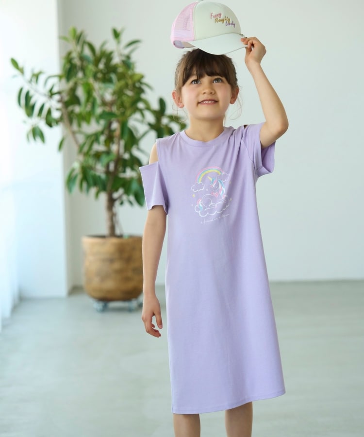 シューラルー /キッズ(SHOO・LA・RUE/Kids)の【110-140cm/接触冷感】肩あきTシャツワンピ13