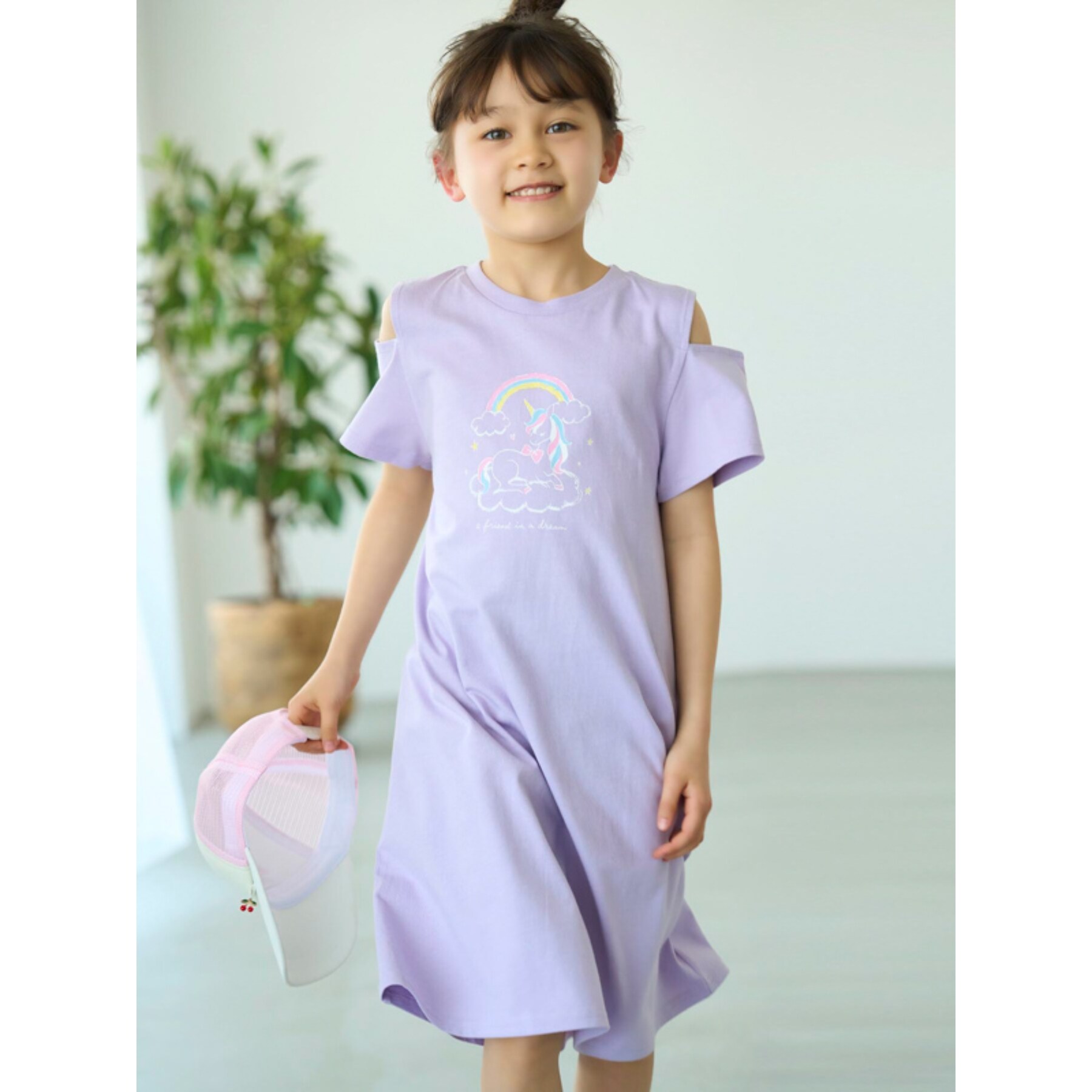 シューラルー /キッズ(SHOO・LA・RUE/Kids)の【110-140cm/接触冷感】肩あきTシャツワンピ11