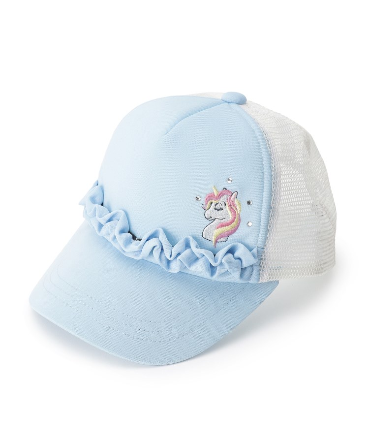 シューラルー /キッズ(SHOO・LA・RUE/Kids)のユニコーンフリルメッシュCAP サックス(090)