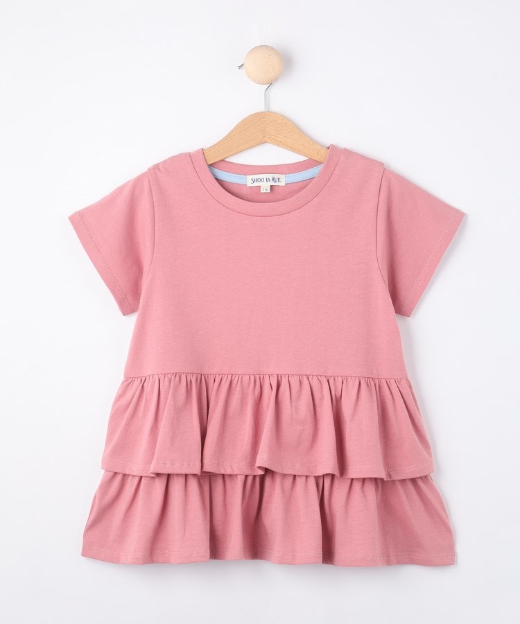 シューラルー /キッズ(SHOO・LA・RUE/Kids)の【110-140cm】半袖ティアードチュニック ピンク(073)