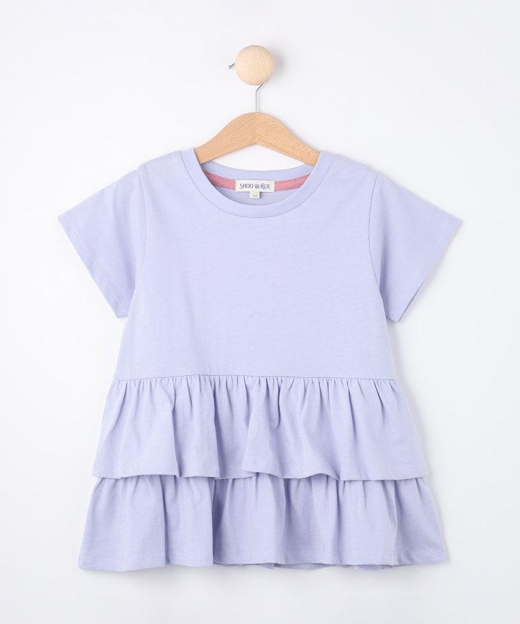 シューラルー /キッズ(SHOO・LA・RUE/Kids)の【110-140cm】半袖ティアードチュニック ラベンダー(080)