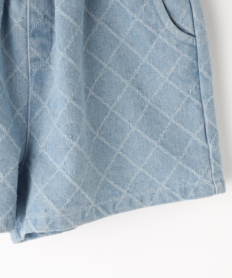 シューラルー /キッズ(SHOO・LA・RUE/Kids)の【110-140cm】格子ジャカードデニムショートパンツ5