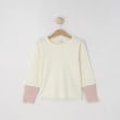 シューラルー /キッズ(SHOO・LA・RUE/Kids)の【110-140cm】お袖配色リブロンT オフホワイト(003)