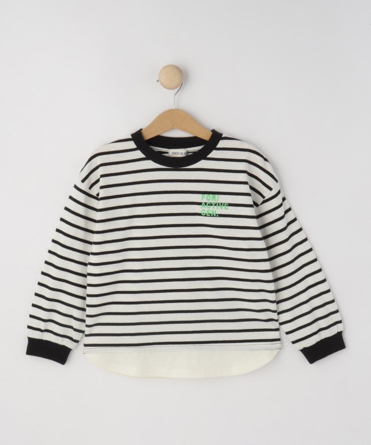 110-140cm】裾レイヤードワンポイントロンT（Tシャツ） | SHOO