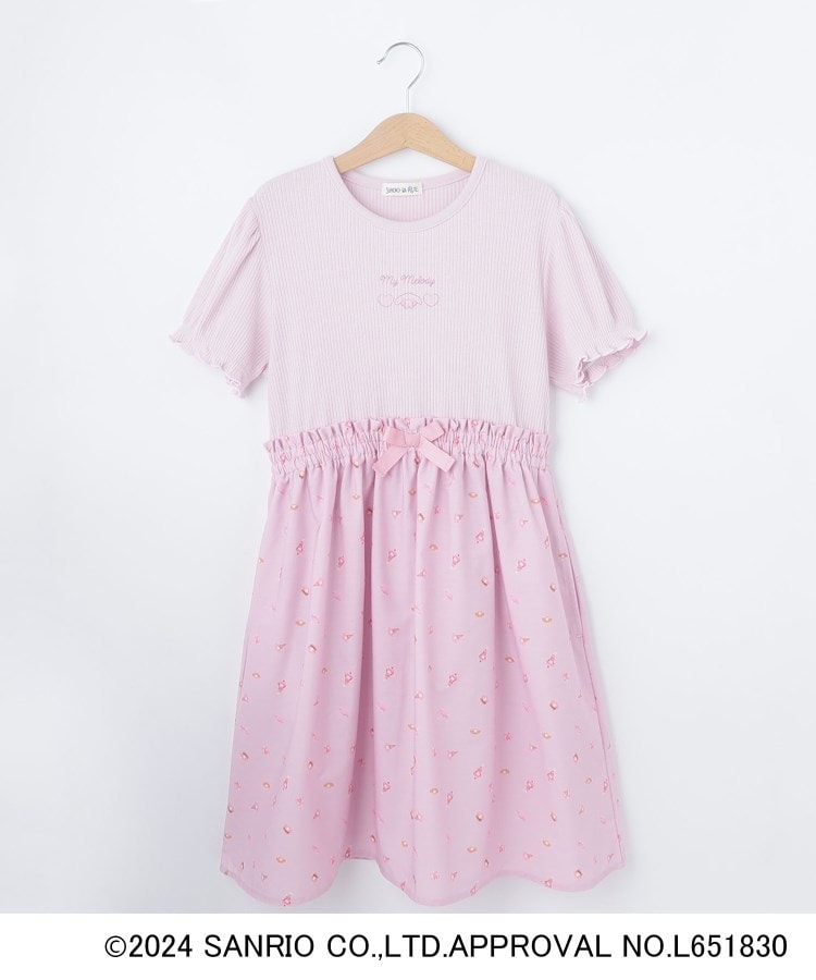 シューラルー /キッズ(SHOO・LA・RUE/Kids)の【サンリオキャラクターズ】パフ袖ドッキングワンピース1
