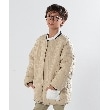 シューラルー /キッズ(SHOO・LA・RUE/Kids)の【110-140cm/撥水】キルト×エコファーリバーシブルジャケット グレージュ(050)