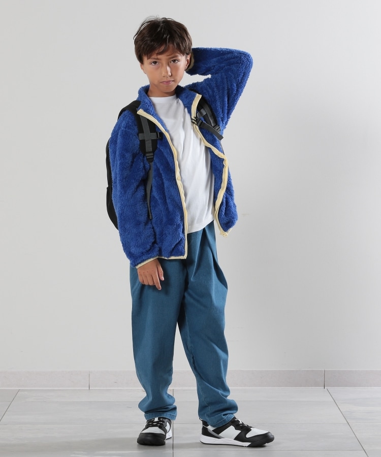 110-140cm/洗える/男女兼用】さらりと羽織れる パイピング ボア 110-140cm/洗える/男女兼用】さらりと羽織れる パイピング ボア