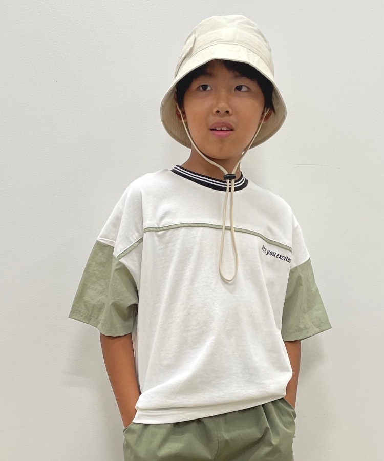 110-140cm】異素材ミックス お袖切替Tシャツ(Tシャツ) | SHOO 110-140cm】異素材ミックス お袖切替Tシャツ(Tシャツ) | SHOO