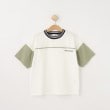 シューラルー /キッズ(SHOO・LA・RUE/Kids)の【110-140cm】異素材ミックス お袖切替Tシャツ オフホワイト(503)