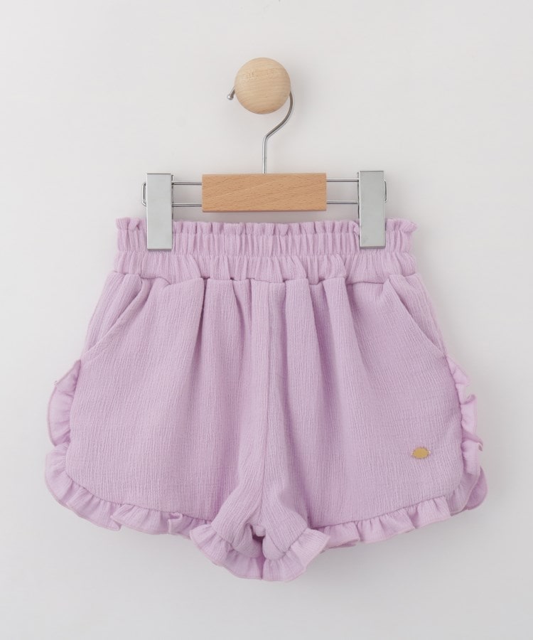 110-140cm/セットアップ可】楊柳フリルショートパンツ（ショート