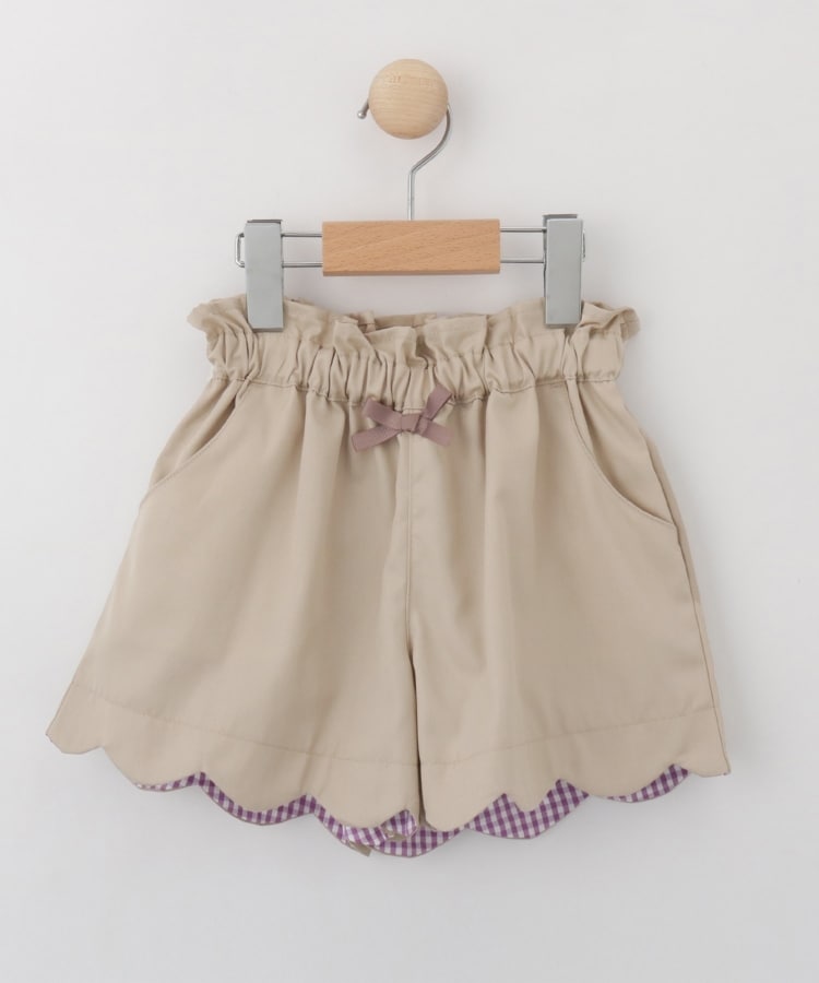 110-140cm】裾スカラップショートパンツ(ショートパンツ 110-140cm】裾スカラップショートパンツ(ショートパンツ