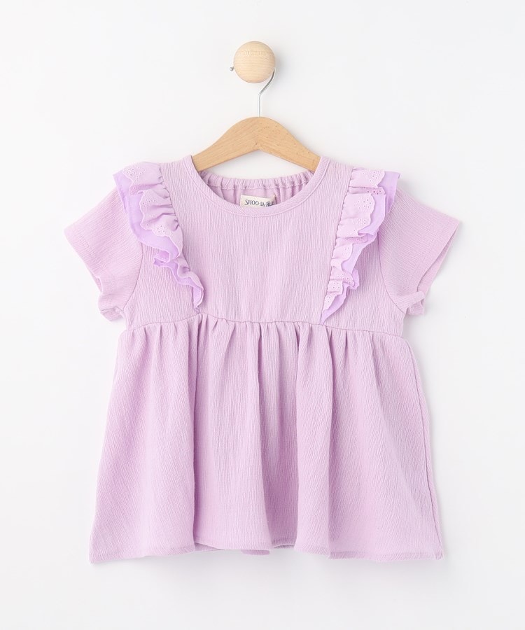 シューラルー /キッズ(SHOO・LA・RUE/Kids)の【110-140cm/セットアップ可】楊柳フリルトップス ラベンダー(080)